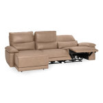 Branford Leather Power Recliner Sectional W/laf Chaise - Camel - Image 4