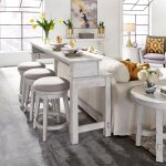Modern Farmhouse Console Bar Table - Image 9