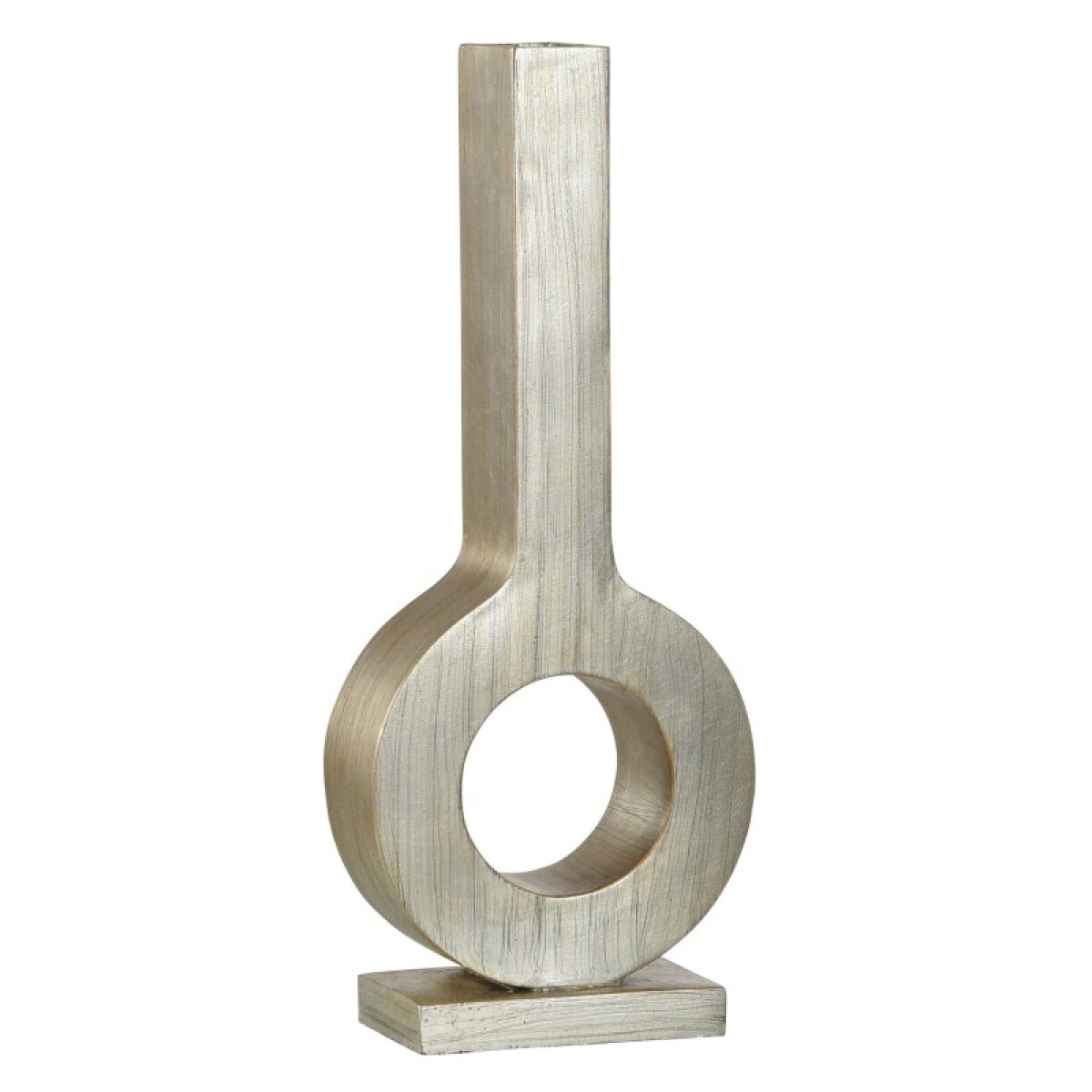 3cf04ca47edf714e8c2174776aa33692 Norman Wyatt Home Champagne Silver With Gold Highlights Molded Vase - Image 1