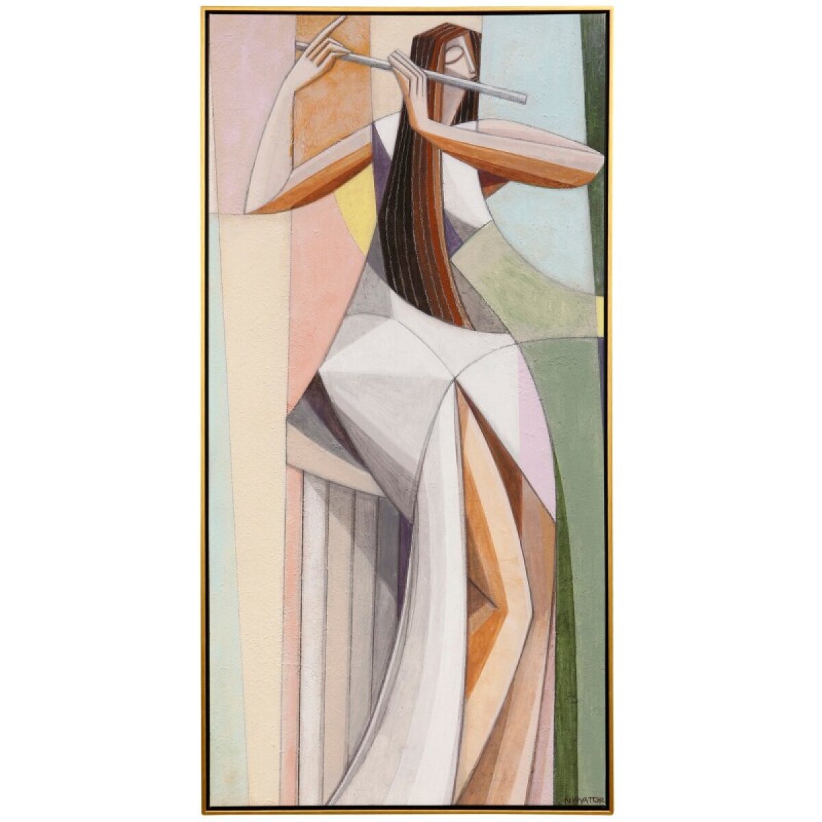 3d0c0e6fcc16340332cddad6cbf54466 Melody I Norman Wyatt Home Framed Canvas - Image 1