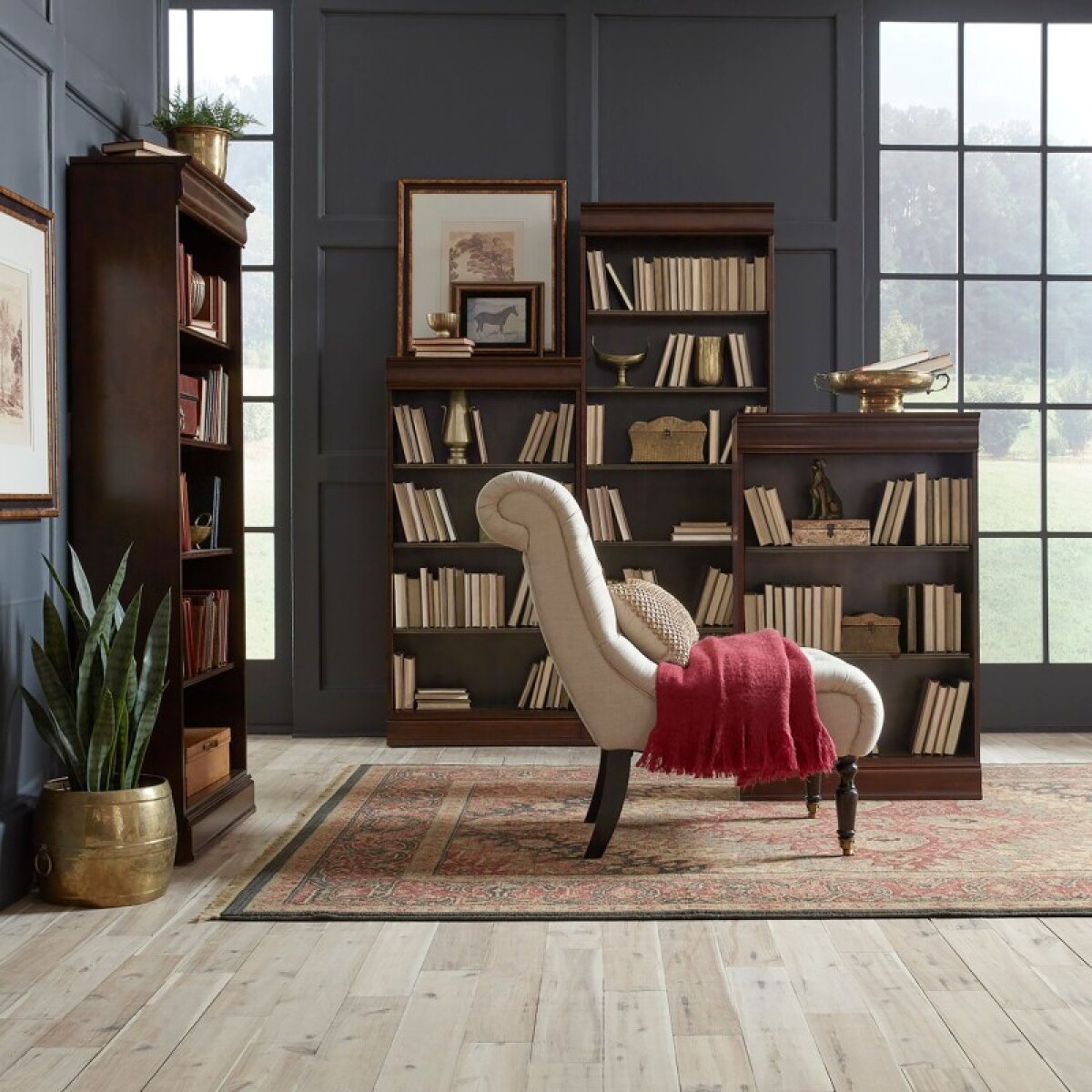 3d4c2931b76cb2b534d3b1465b2f44a8 Brayton Manor Stepped Bookcase Wall - Image 1
