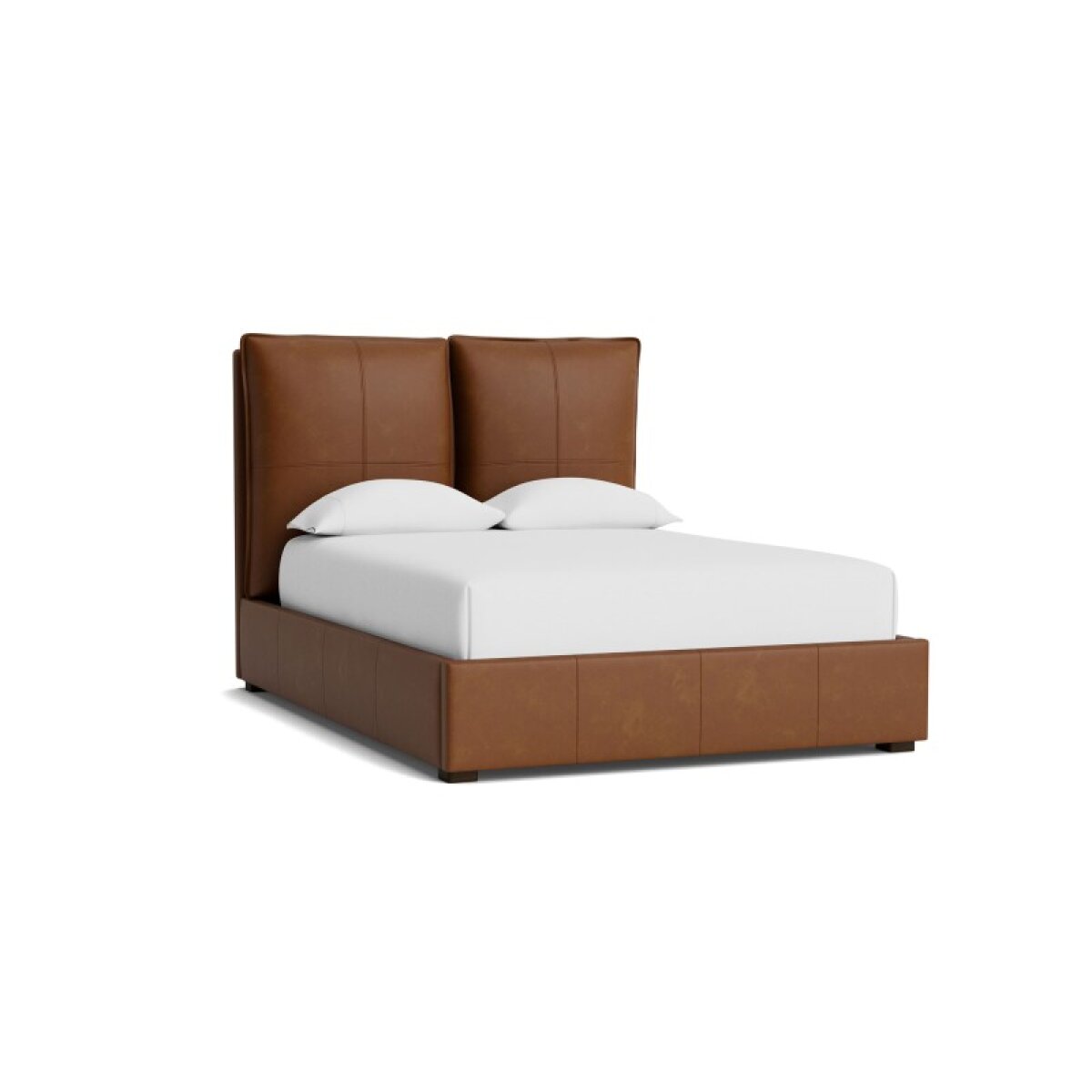 3d7b7cb1c09630a6762f049b57536150 Greer Leather Upholstered Bed - Image 1