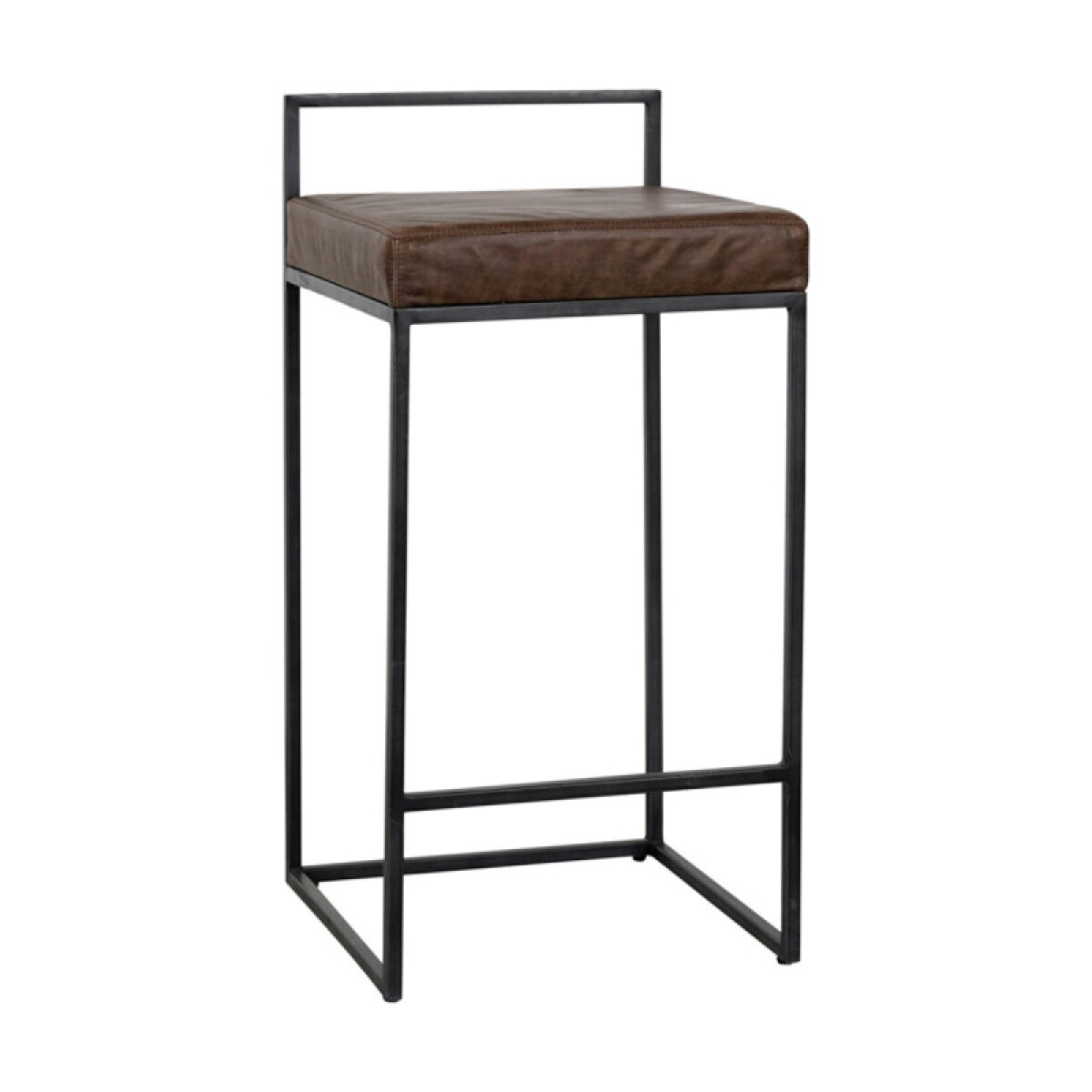 3e35f928ff69e3f75c34f5c9b92743e0 Belfort Leather Counter Stool - Cocoa Brown - Image 1