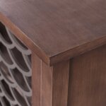 Scallop Sideboard Four Drawer And Two Door Silver And Natural Wood Finish - Image 4