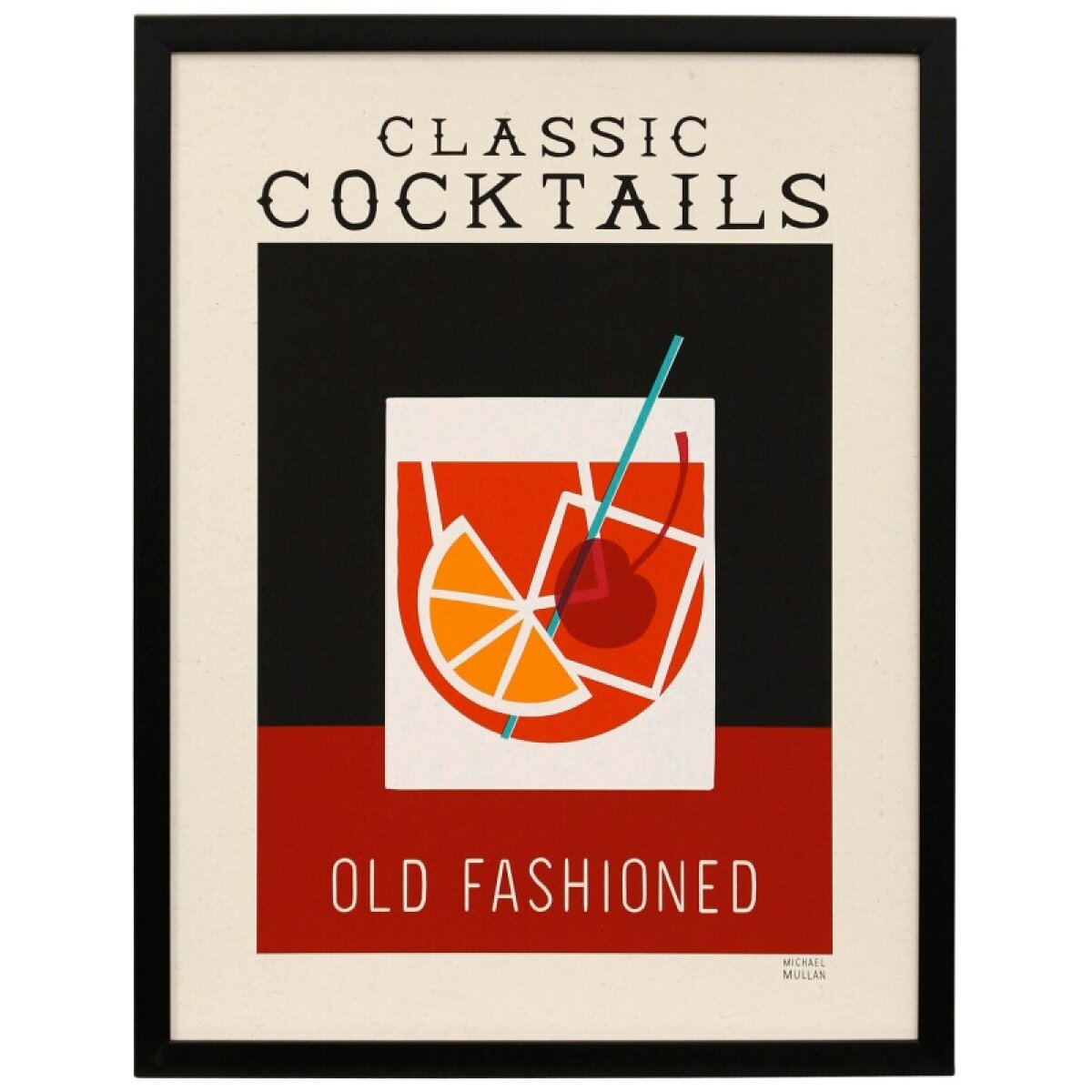 3e9923a17202f2d03128fea40c12b5f8 Classic Cocktails Old Fashion Framed Print Under Glass - Image 1