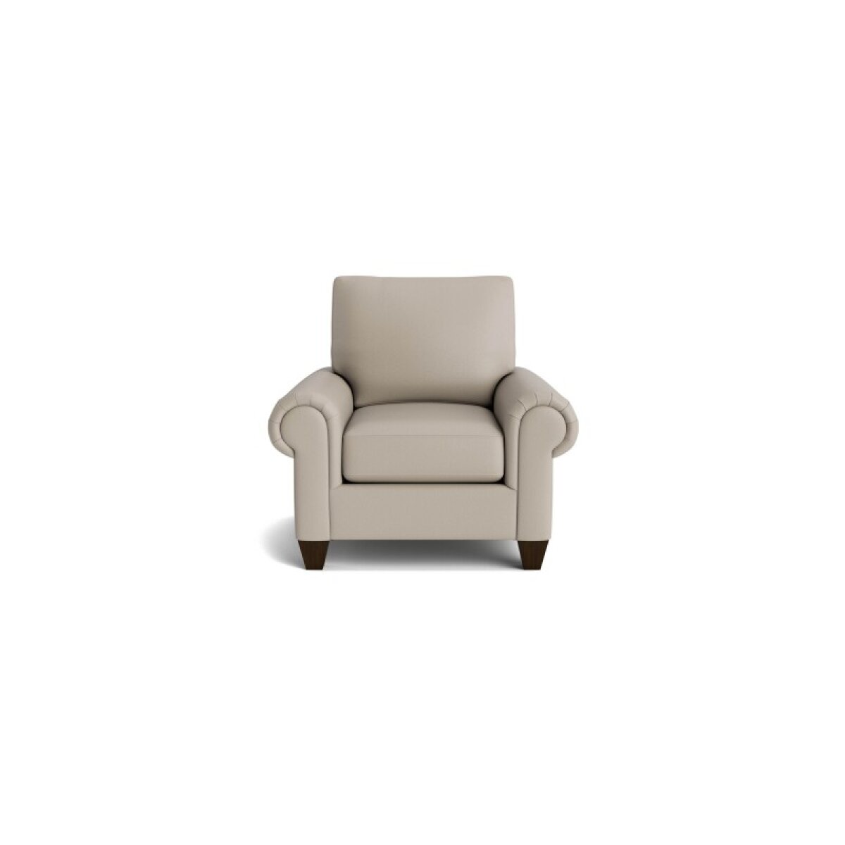 3ee4de5687583311808b82cfff11130b True Custom™ True Custom® Leather Large Panel Arm Accent Chair - Image 1