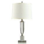 Dann Foley Lifestyle Elegantly Curved Table Lamp With Shaped Crystal Base