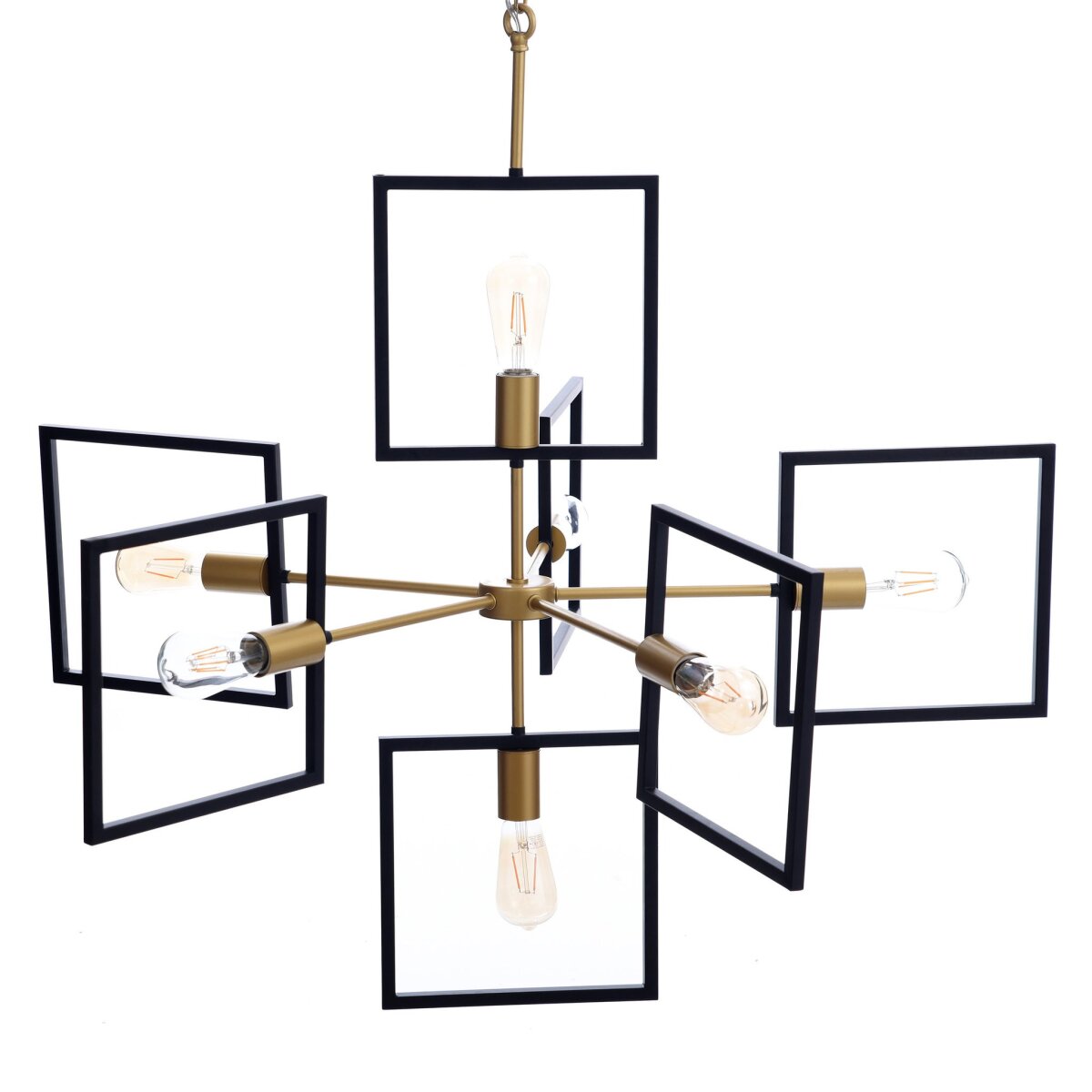 3fb8b3acbcb51a45baace19086d1f635 Como Chandelier | Painted Gold And Black Finished Metal - Image 1