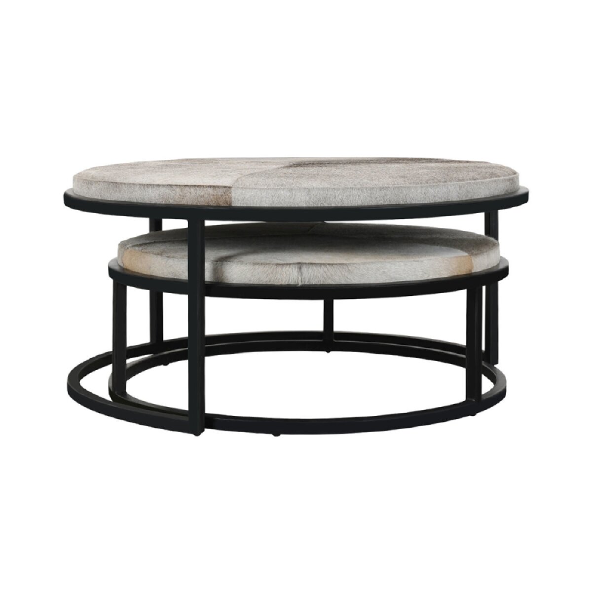 3fd69e2509dc6e2af2e8e0b4d8f12d92 Hayword Hide Nesting Coffee Tables Set Of 2 - Image 1