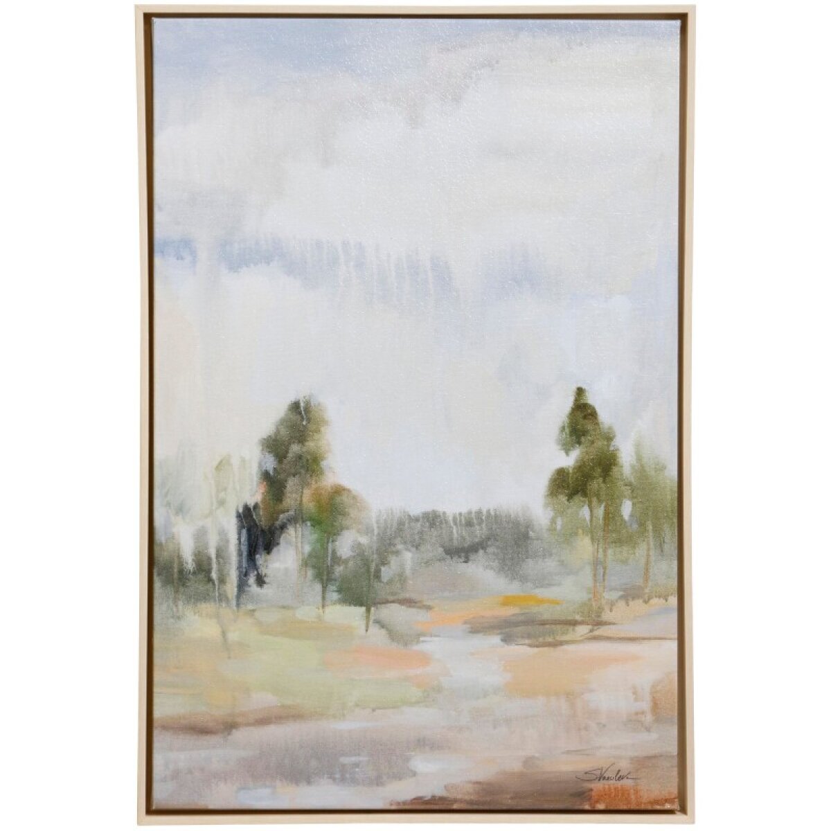 3ffb27a26899da7799d229c904389c71 Light Summer Rain I Printed & Framed Canvas - Image 1