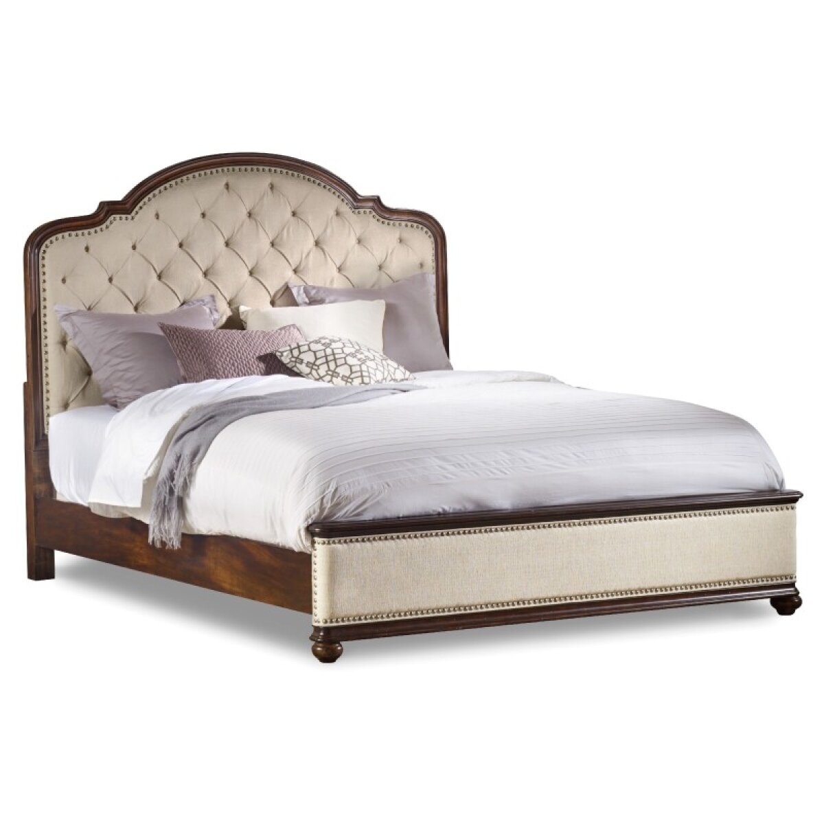 401ff3ffbcccba0e53120728fb3f61a1 Leesburg California King Upholstered Bed with Wood Rails - Image 1