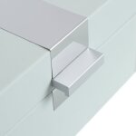 Norman Wyatt Home Spa Blue & Silver Set Of 3 Leather Accessory Boxes - Image 4