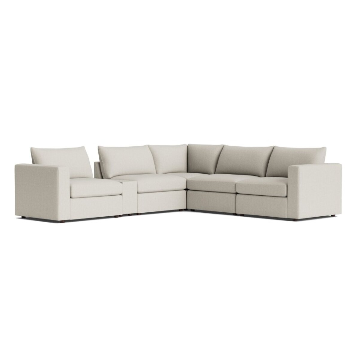 40d0db063a42747c8b9618fa28d5d5bd Beckham Track Arm Modular L-Shaped Sectional - Image 1