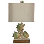 Point Clare Coastal Table Lamp With Crystal Base Accent 30in 100 Watts