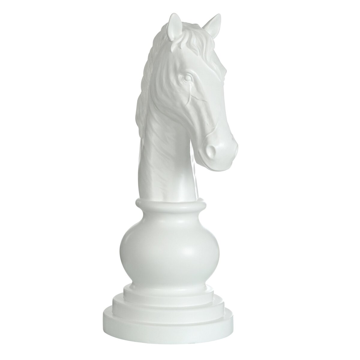 42ab978a8fb973963186ef119010a1fe Knight Chess Piece- White | Matte White Finish On Resin - Image 1