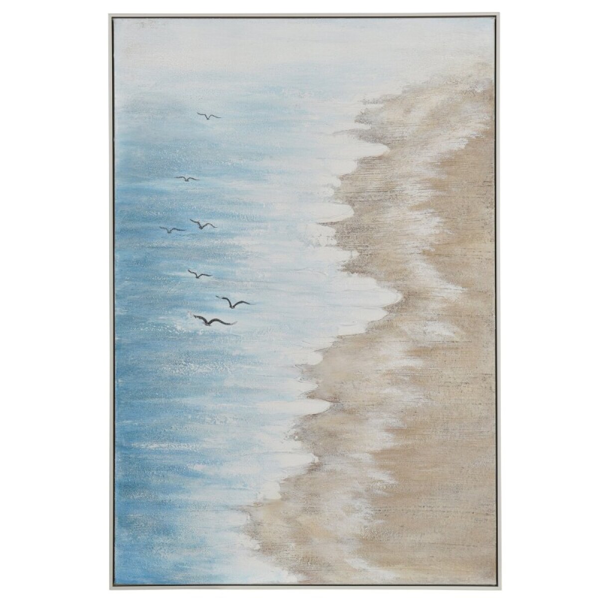 42cc8cdf4ac62ca67cd0ffe925d94984 Oil Painting With White Frame - Image 1