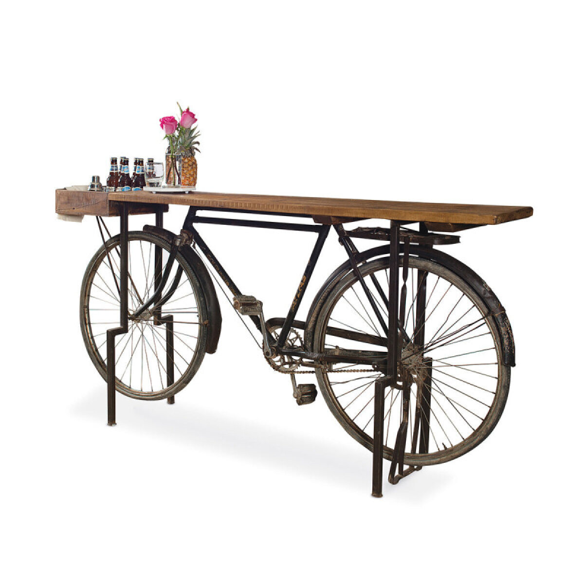 42fcaaad5178a6295e74ea15c4b7ebca Cycle Reclaimed Wood Counter Table - Limewash Myst - Image 1