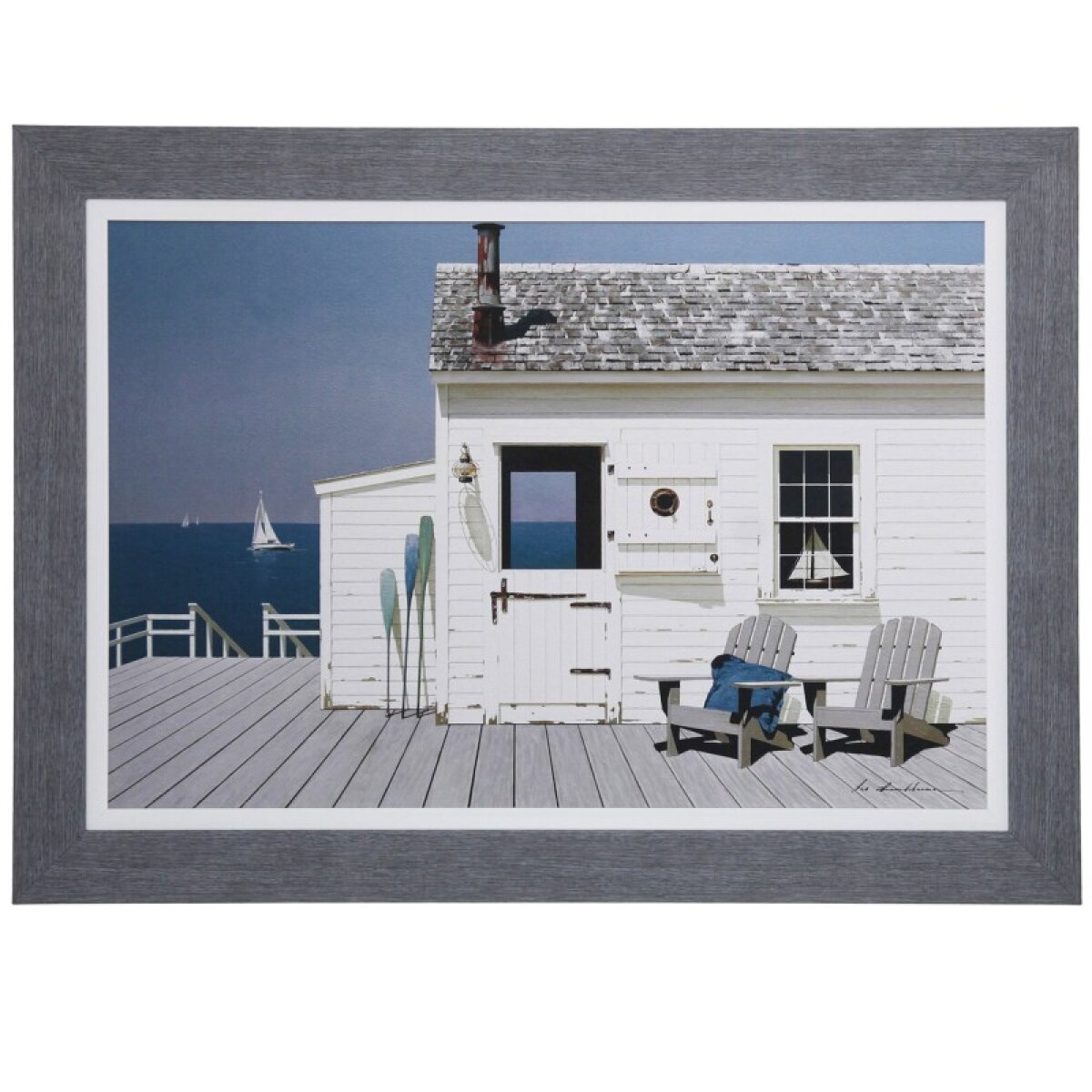 43376bf4f5ed6f1a5c001849d41b62d8 Dock House Print Framed Under Glass - Image 1
