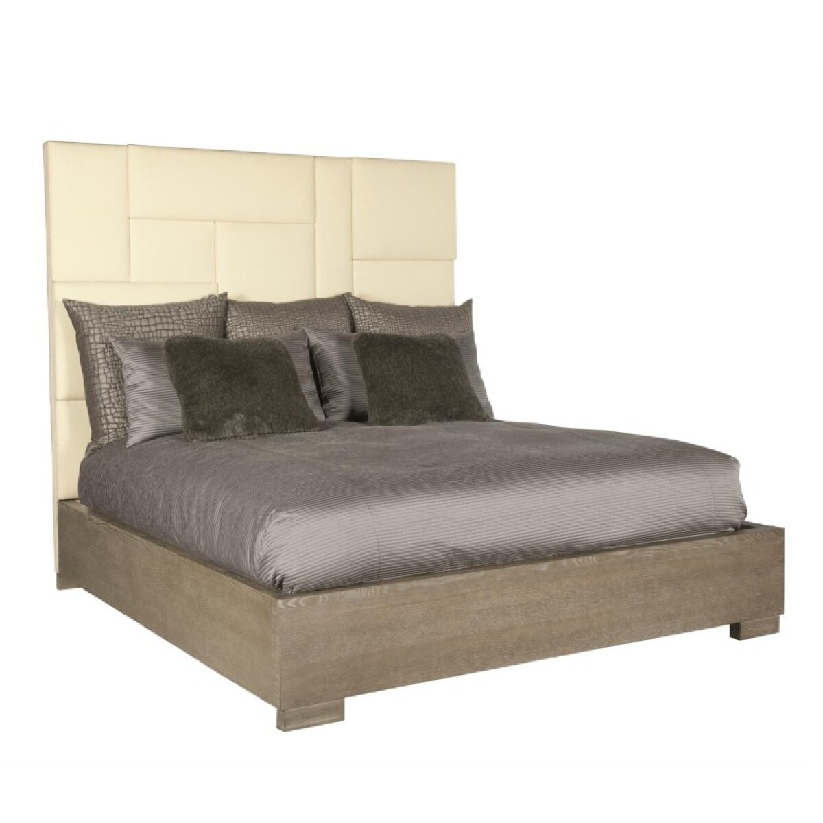 437e1104509b294f09bf0cd32c6e54e3 Mosaic Panel Bed King Footboard/Side Rails - Image 1