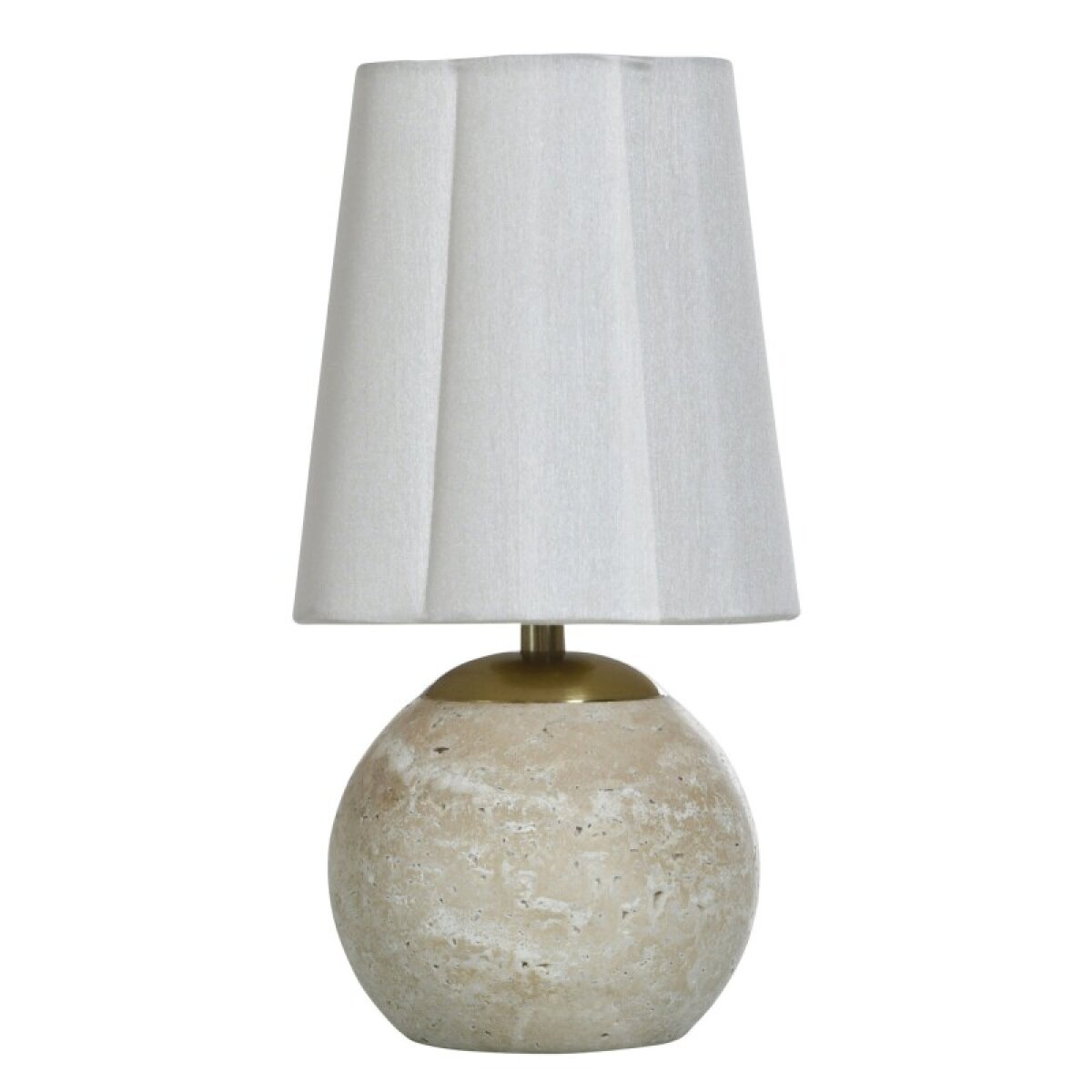 43c11405631e4410c111b3fc29ee69d6 Rosalind Tamara Day For Stylecraft Stone And Brass Accent Lamp - Image 1