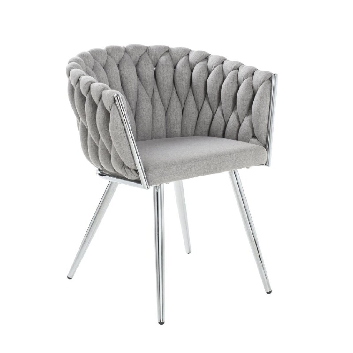 43c329432ba4690b68084c9dddc20530 Austin Allen James Fabric Woven Chair Silver Frame - Image 1
