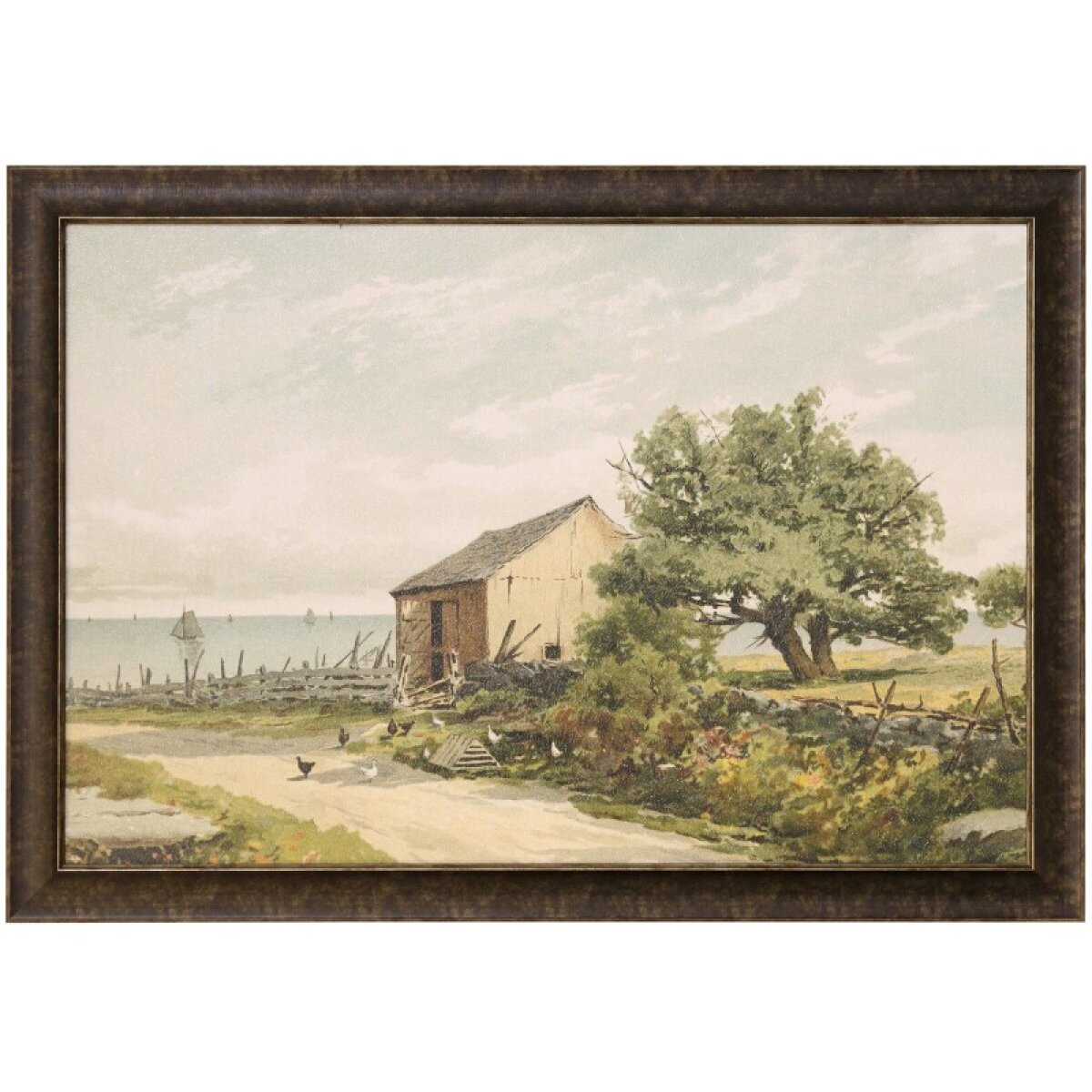 43fc86d50aaafbf51d57ac9da44ba90f Road To The Store Textured Framed Print - Image 1