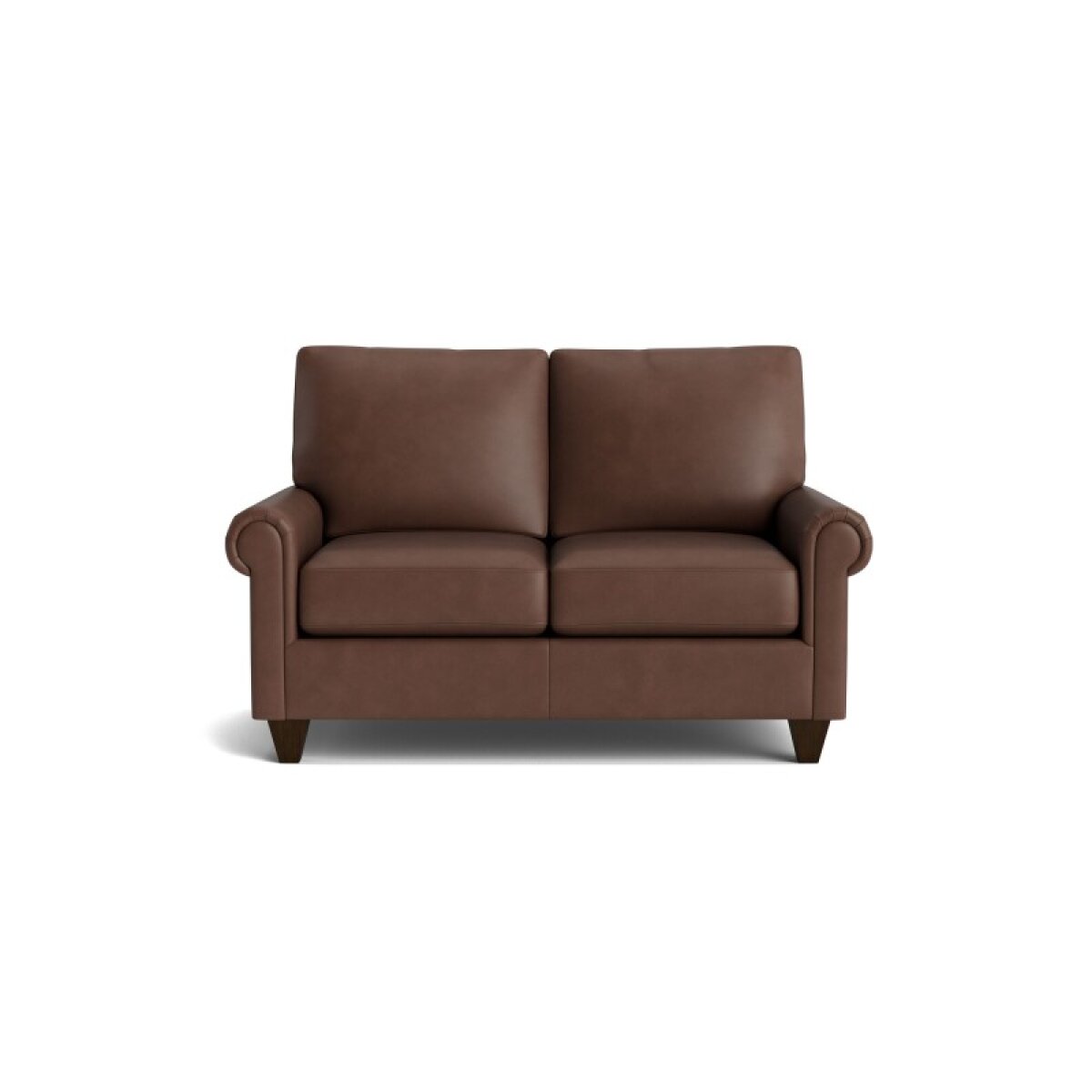 441dba6f03004309c3d8678362483570 True Custom™ True Custom® Leather Panel Arm Loveseat - Image 1