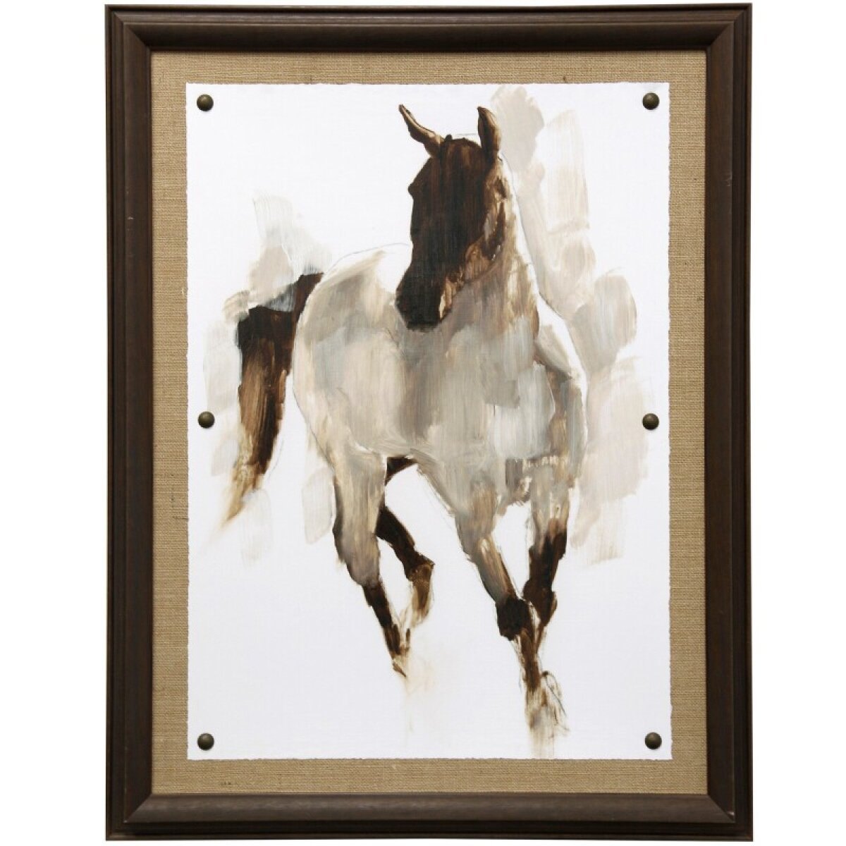 445fdb5e31564fe02e3e2eaeb9107398 Rustic Horse I Textured Framed Print - Image 1
