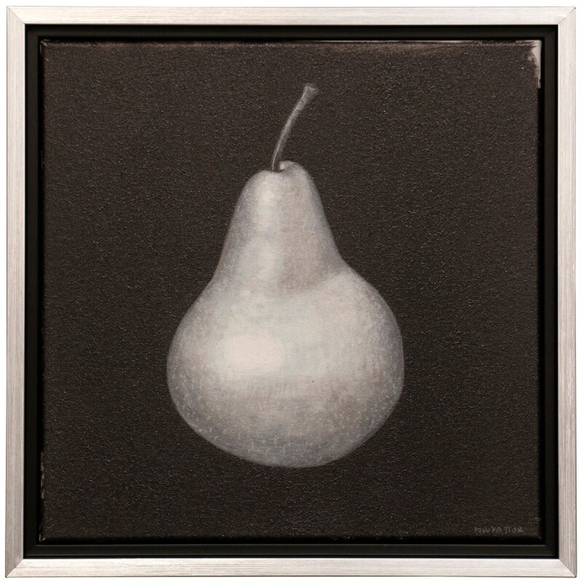 446468adec68497cf806a70e06d1cd07 Norman Wyatt Home White Pear Framed Canvas - Image 1