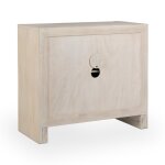 Ledro Solid Wood 2dr Cabinet - Cream - Image 5