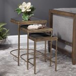 India Nesting Tables, Gold, S/3 - Image 4