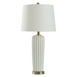 Pure White Ceramic Body Table Lamp 150 Watts