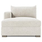 Helena Fabric Left Arm Chaise Without Pillows Wood Foot - Image 4