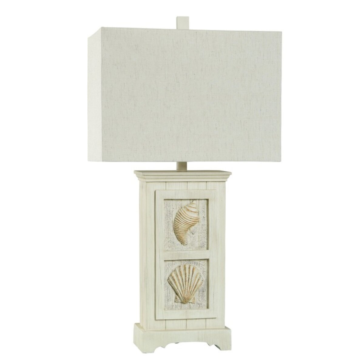 46fd6509c61391f10b13f7722d60a9ad Plank Cream Poly Table Lamp - Image 1