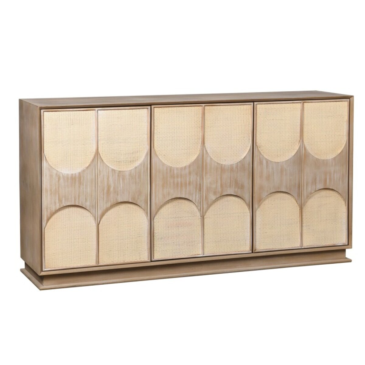47351540808a9b3426c6cd26998e2e01 Melrose Three Door Credenza Mdf And Straight Ash Veneer - Image 1
