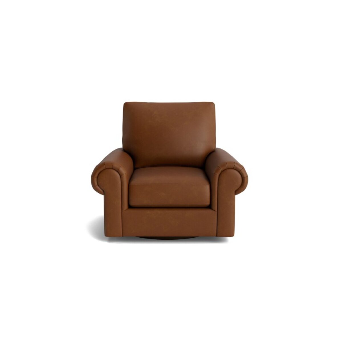 475f1b6ac12fd123fa15f040ea58d903 True Custom™ True Custom® Leather Large Panel Arm Swivel Chair - Image 1