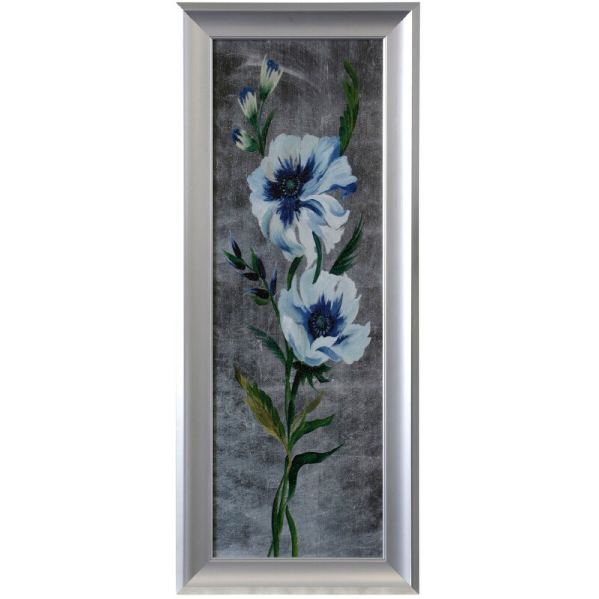 47b3ba278adbcb45179cdb4c99ed2a32 White Poppies Ii Textured Framed Print - Image 1