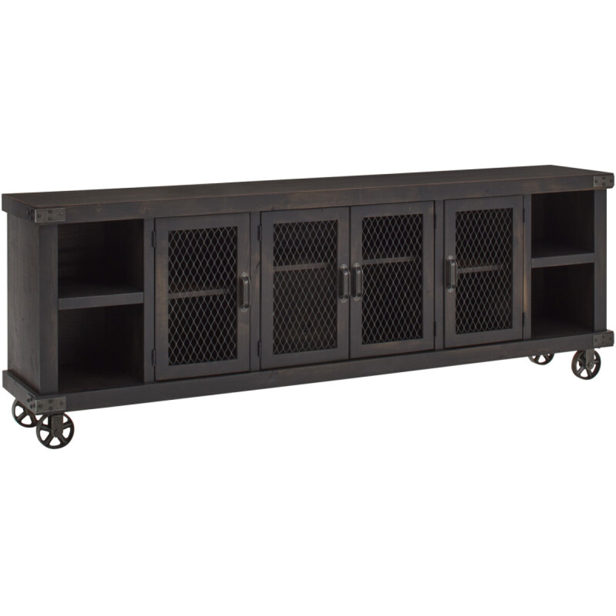 47ca059b65a64b9ba68553c9a2c25266 Industrial 96" Console W/ 4 Doors - Image 1