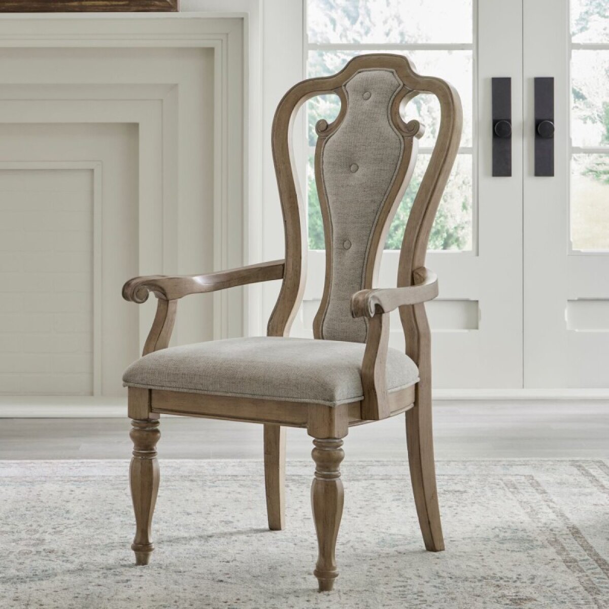 47cac04329204b884fd754e9cd33dc6a Magnolia Manor Splat Back Uph Arm Chair (RTA) - Image 1