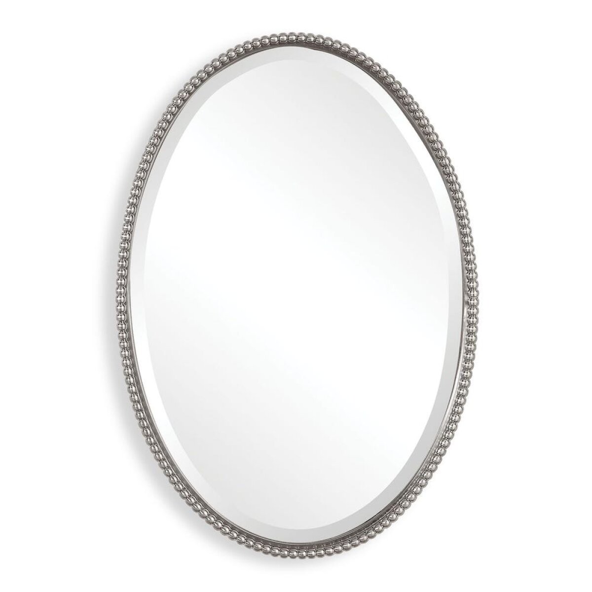47e1341b11c3955f16dab28f7279dd33 Sherise Oval Mirror, Nickel - Image 1