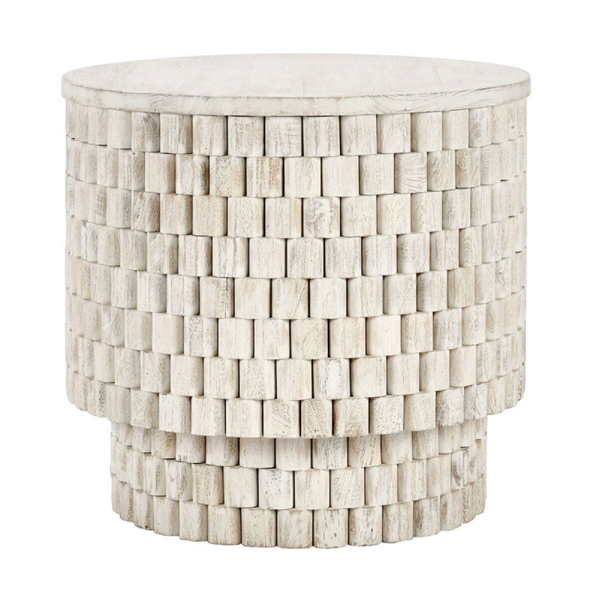 47e3fe1af316c7918d719757081674dc Norwood Solid Wood Round End Table - Coastal White - Image 1