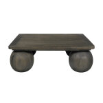 Redondo Solid Wood Square Coffee Table - Dark Brown - Image 3
