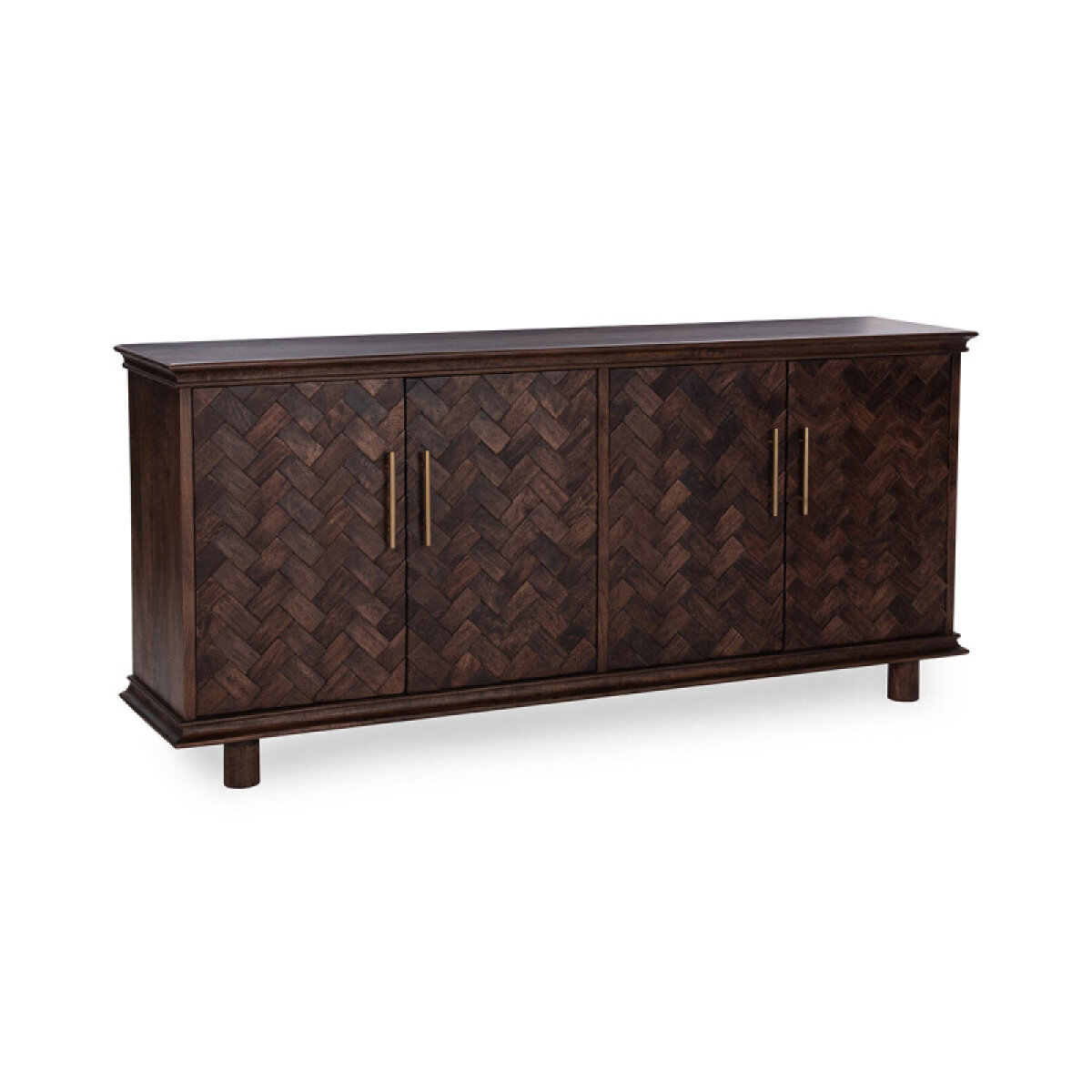 4848a9d6c9e524b3d5216a6b9a64fa24 Shira Solid Wood 4dr Buffet - Kona Brown - Image 1