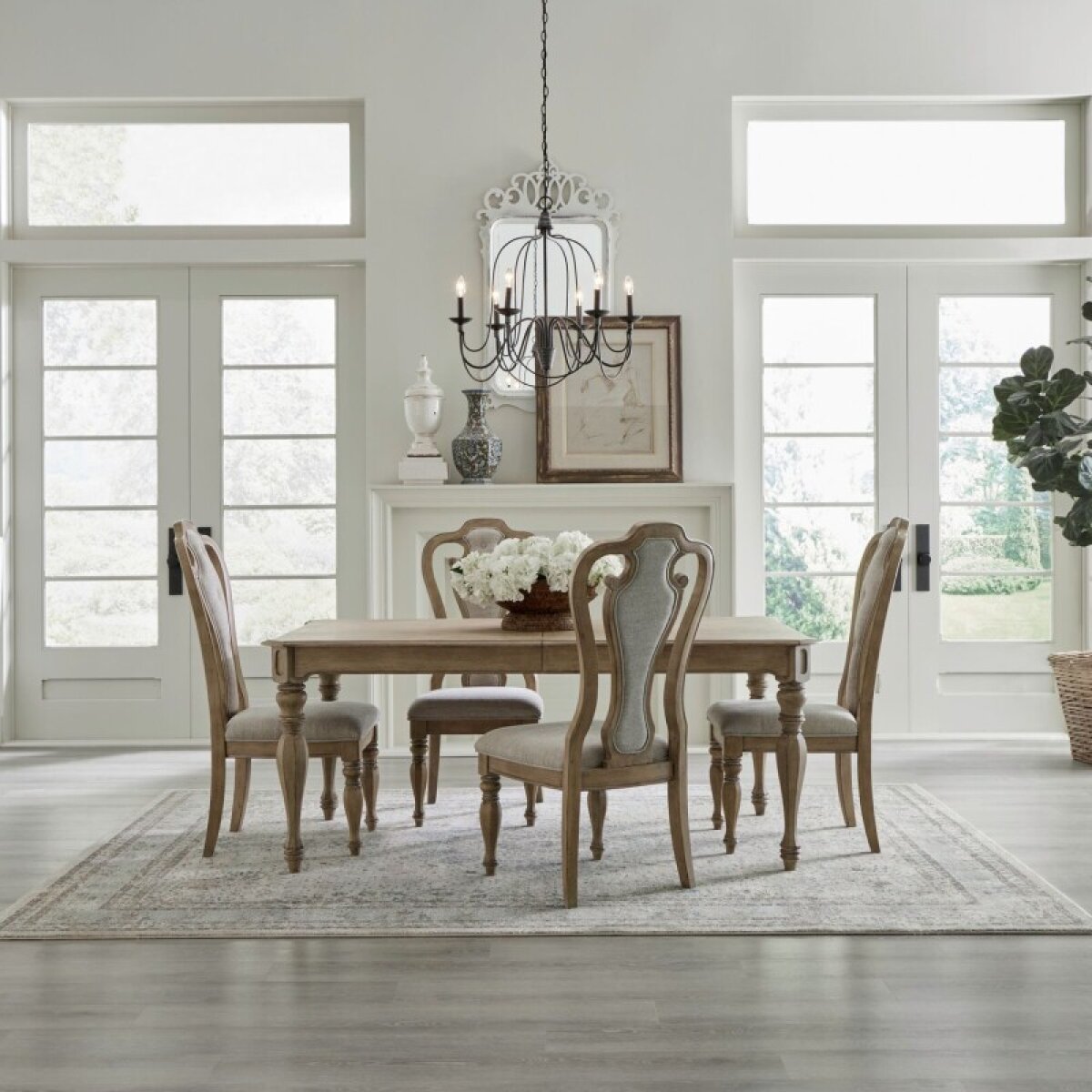 487fd9d5a3e1453a4ffa36f2919e9d9b Magnolia Manor 5 Piece Rectangular Table Set - Image 1