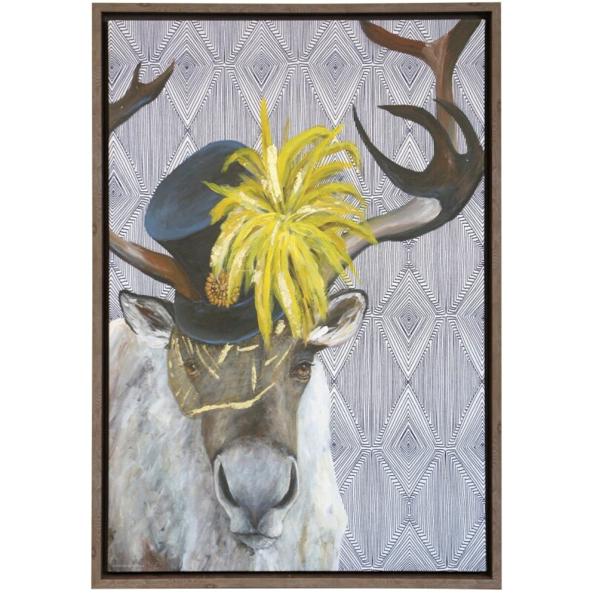 488f06e9f20c8188417eb1cd6b464e4b Moose Masquerade Ii Manufactured Framed Canvas - Image 1