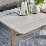 Dawn Outdoor Rectangle Coffee Table - Gray - Image 7