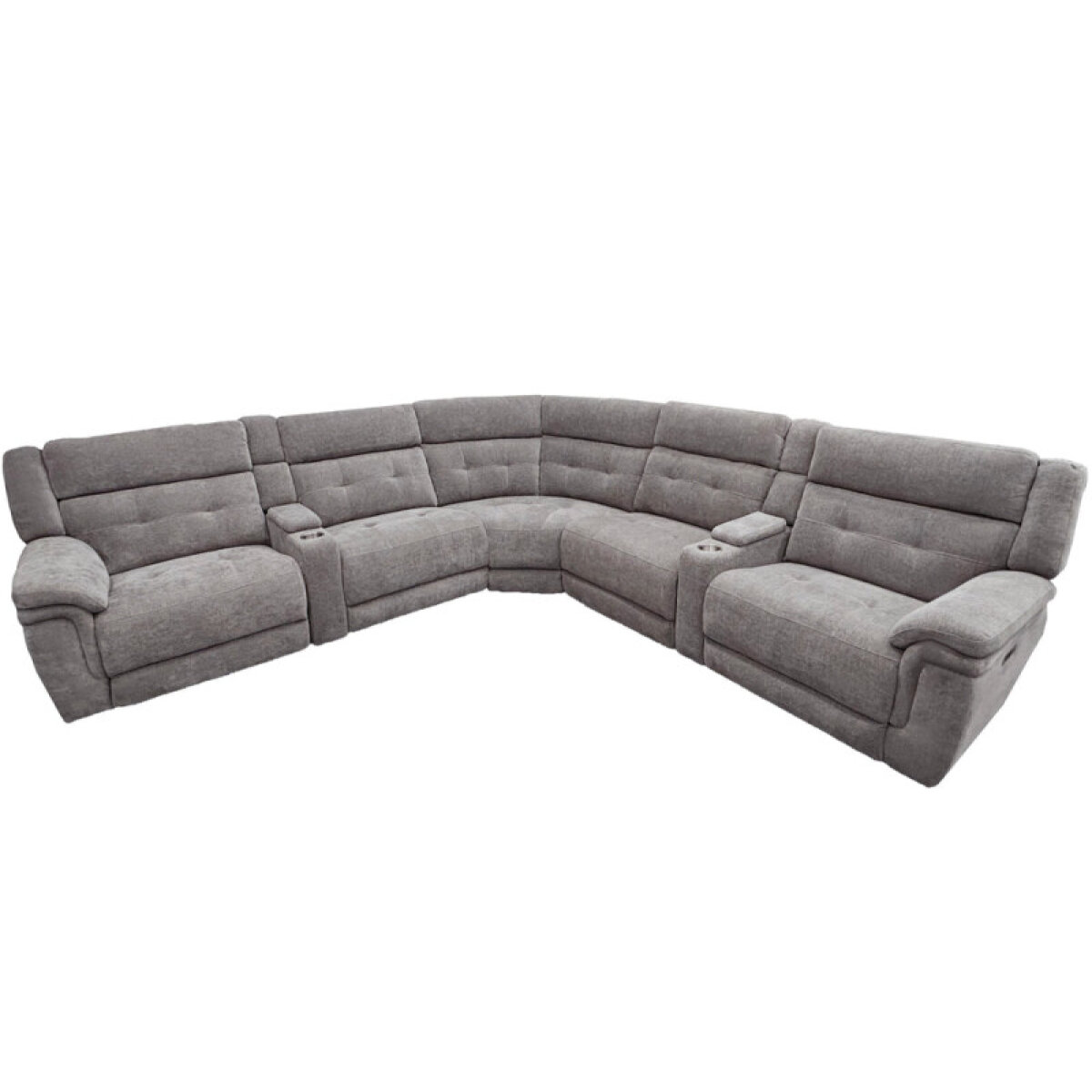493a33c456980bdc9af633dc1637f74e Richland - Bristol Grey 7 Piece Modular Power Reclining Sectional - Image 1