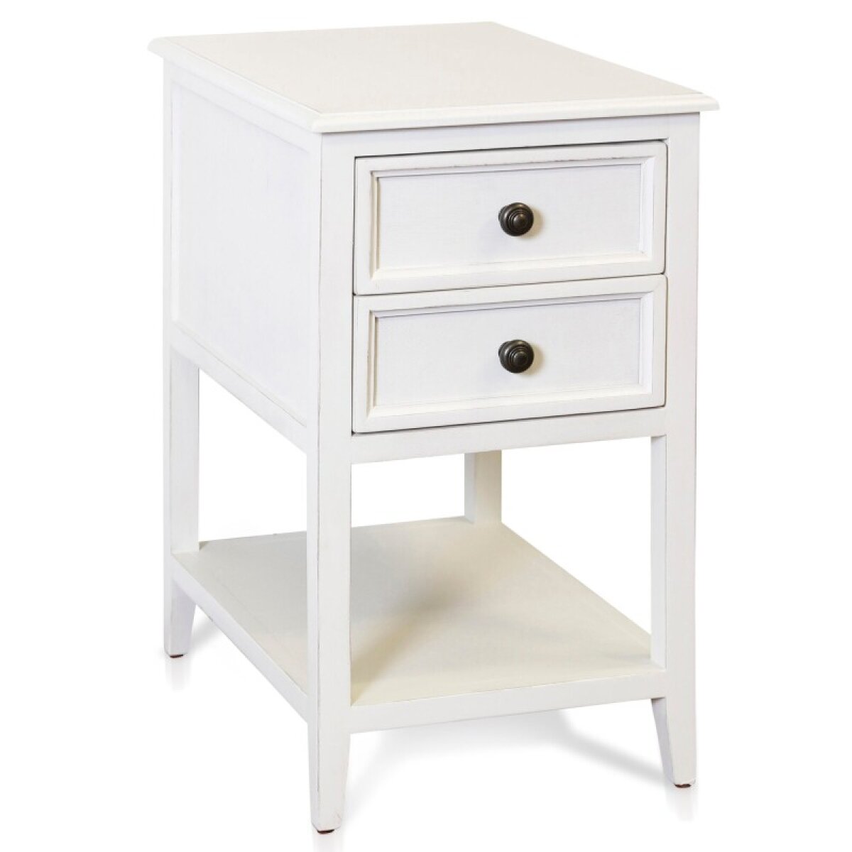 4940b13ec7c8539932c245848de72866 Egg Shell Two Drawer Side Table - Image 1