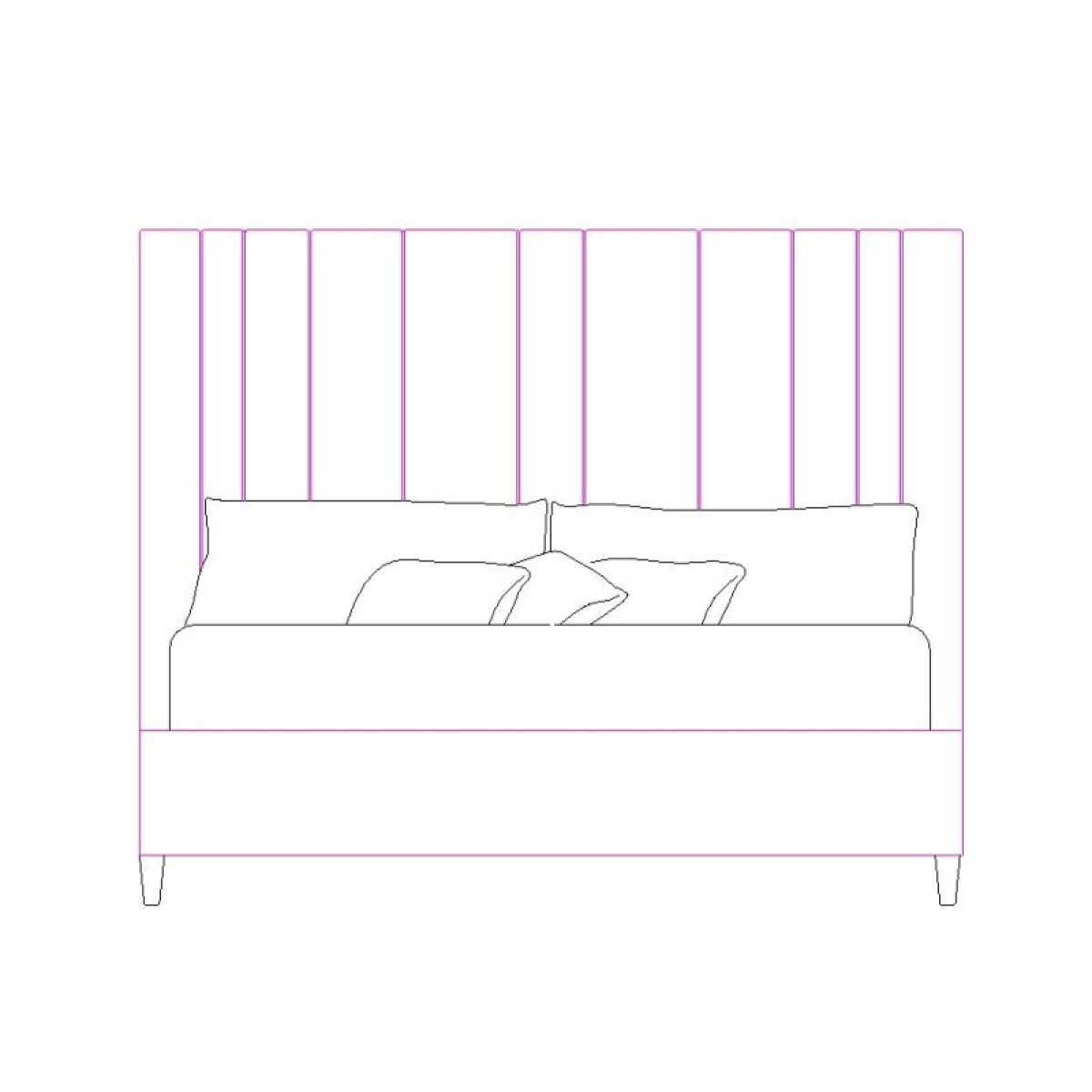 49602ef32135398f1dfe6b646259af45 Modena Fabric Panel Bed King Headboard - Image 1