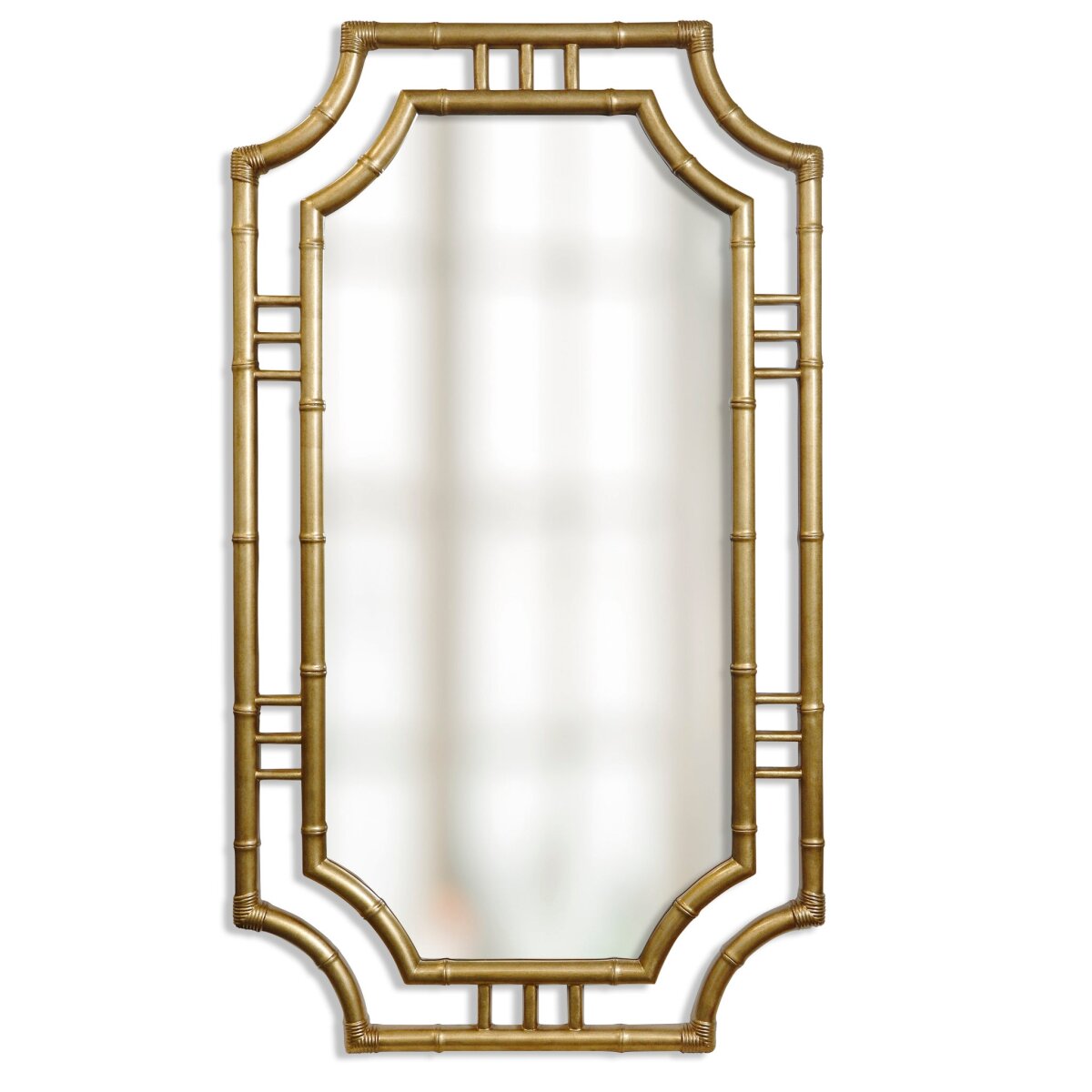 4960498249f7a463d27200747759b4a2 Grenada Mirror | Antique Gold Finish On Resin| Plain Glass Beveled Mirror - Image 1